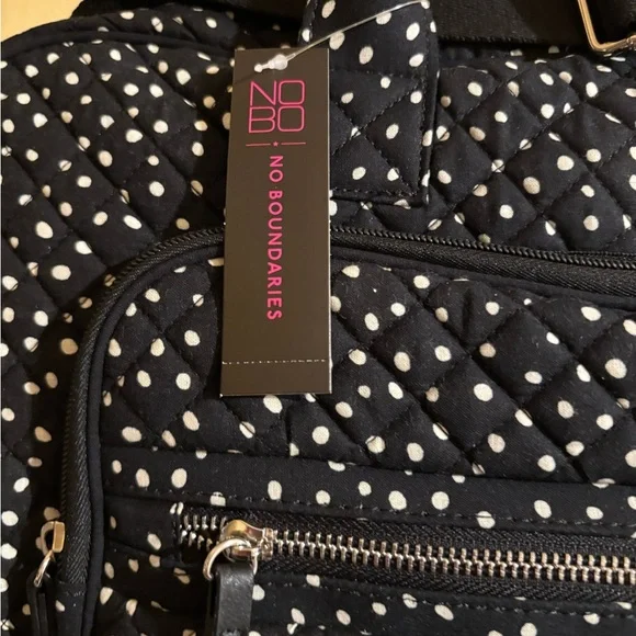 Black and White Polka Dot Quilted Bag - Picture 3 of 5